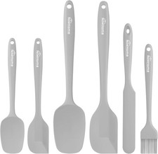 Silicone Spatula Set 6 Pieces Food Grade Kitchen Utensils with Silicone Brus