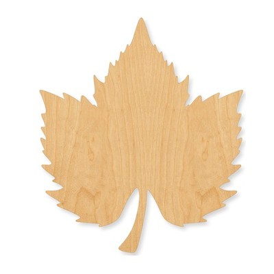 Grape Leaf Wood Cutout Craft Blank, Unfinished Baltic Birch DIY Shape for Crafts