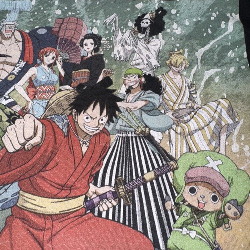 Camisa One Piece Para Hombres XL Anime Wano Arc Crew Camiseta Gráfica Toei Animación Luffy - Imagen 4 de 7