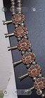 131.4g VINTAGE Reversible Zuni Sterling Turquoise Red Coral Squash Blossom — photo 6