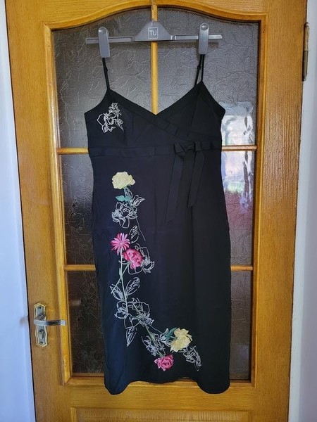 Women Karen Millen Dress Black Silk 38 / M / 46 #9S47