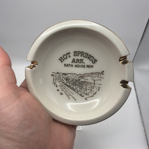 VINTAGE Hot Springs Arkansas Souvenir Bath House Row Ashtray  Only One On eBay