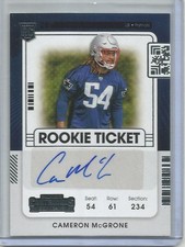 Cameron McGrone 2021 Panini Contenders Autograph Rookie Ticket