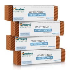 Himalaya Botanique Whitening Hydroxyapatite Toothpaste, Peppermint, 4-Pack