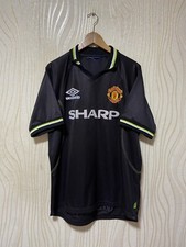 MANCHESTER UNITED 1998 1999 THIRD FOOTBALL SHIRT SOCCER JERSEY UMBRO ~ L MEN