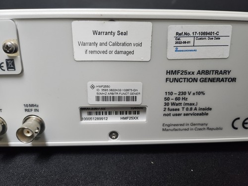 R&S HMF2550: 50 MHz Arbitrary Function Generator (2873) - Bild 6 von 6