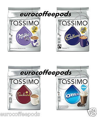 Tassimo Hot Chocolate Pack: Milka, Cadbury, Suchard, Oreo, Choose