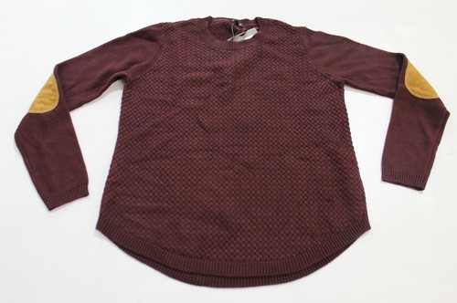 Josey Elbow Patch Pullover SM7 Burgundy 