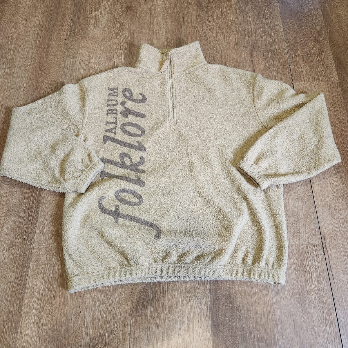 Taylor Swift Folklore Album Sherpa Sweater Womens Size M | eBay