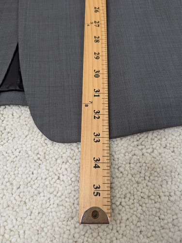 Suit Mens 46R 38x29 Gray Wool Cashmere 2 Piece Jacket Pants 3 Button Ukraine - Picture 4 of 24