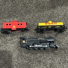 Fletcher Barnhardt White Shell Gas Promo HO Scale Train Set Diecast 3 Piece