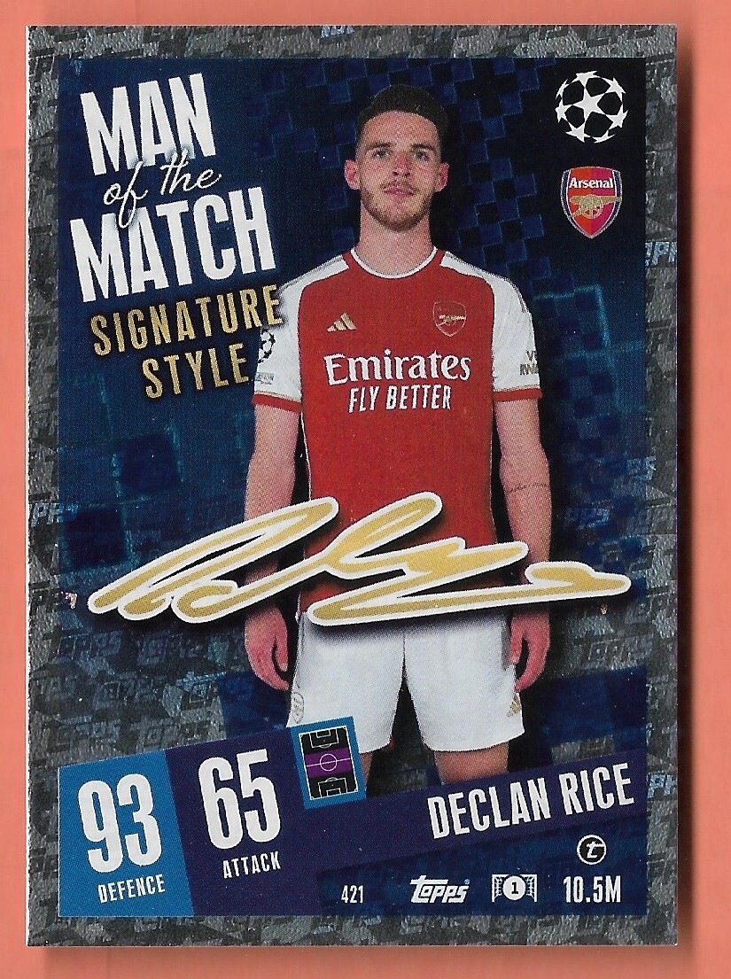 21-22 炙り Topps Declan Rice ライス 直筆サイン 150シリ
