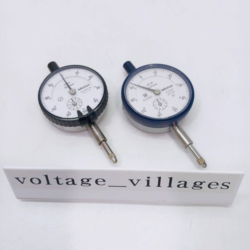 Mitutoyo Dial Gauge 2046S 2046F-09 set of 2 0-10mm 0.01mm Metric Gage JAPAN