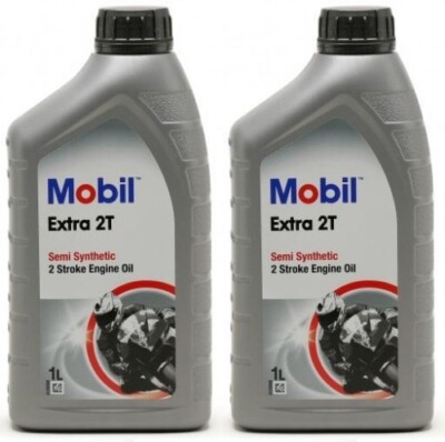 Mobil Extra 2T teilsynthetisches Motorrad Motoröl 2x 1l = 2 Liter