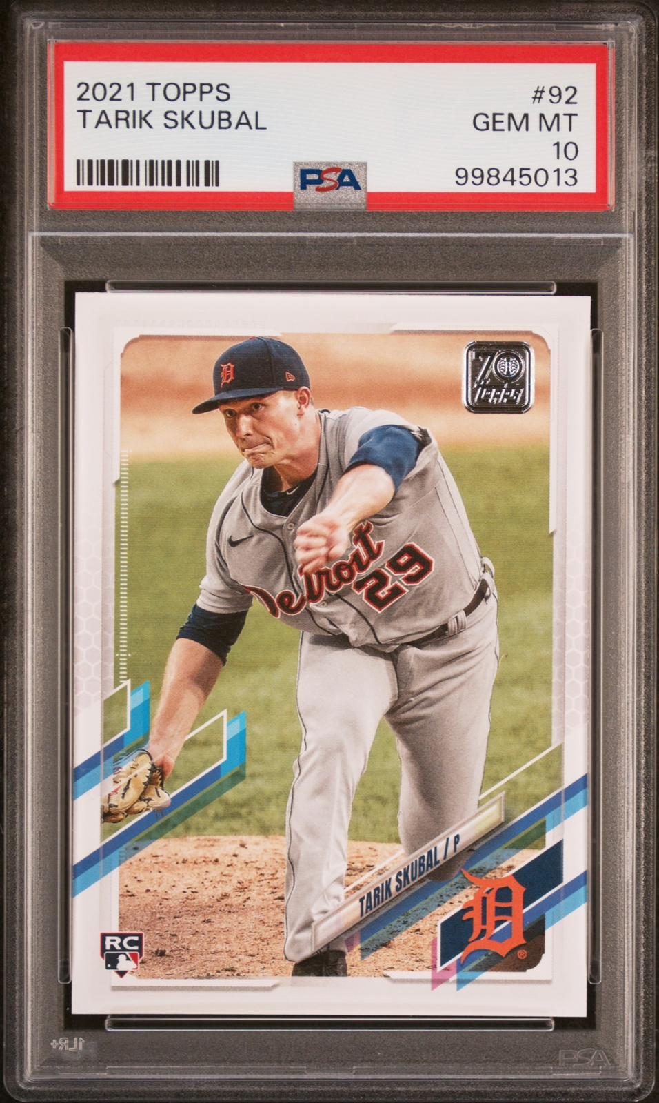 2021 TOPPS #92 TARIK SKUBAL ROOKIE RC PSA 10