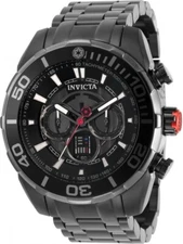 NEW INVICTA 35067 LIMITED STAR WARS BLACK GUNMETAL DIAL CHRONOGRAPH STEEL WATCH
