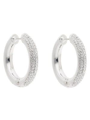 New in Gift Box SWAROVSKI 5651392 White Sparkling Dextera Hoop Earrings