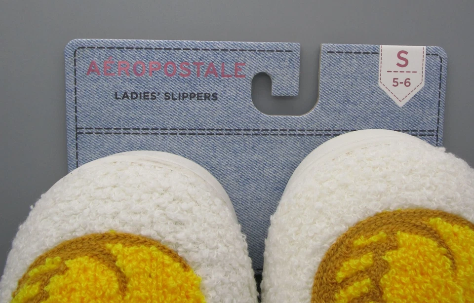 Zapatillas zueco AEROPOSTALE ~ S (5-6) ~ Diana difusa marfil PATOS AMARILLOS para mujer Foto 2 de 4