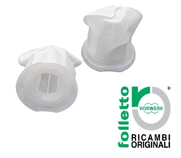2 RICAMBIO ORIGINALE VORWERK FOLLETTO UNITA' FILTRO VC100 ASPIRABRICIOLE 05163