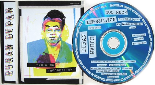 DURAN DURAN CD Too Much Information USA 2 Trk PROMO w/ Artwork+ TOUR Sticker NEW - Picture 2 of 7