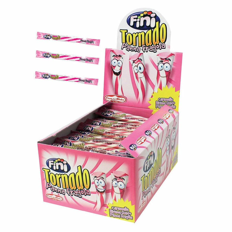 CARAMELLE CANAS TORNADO PANNA FRAGOLA 150 PEZZI FINI