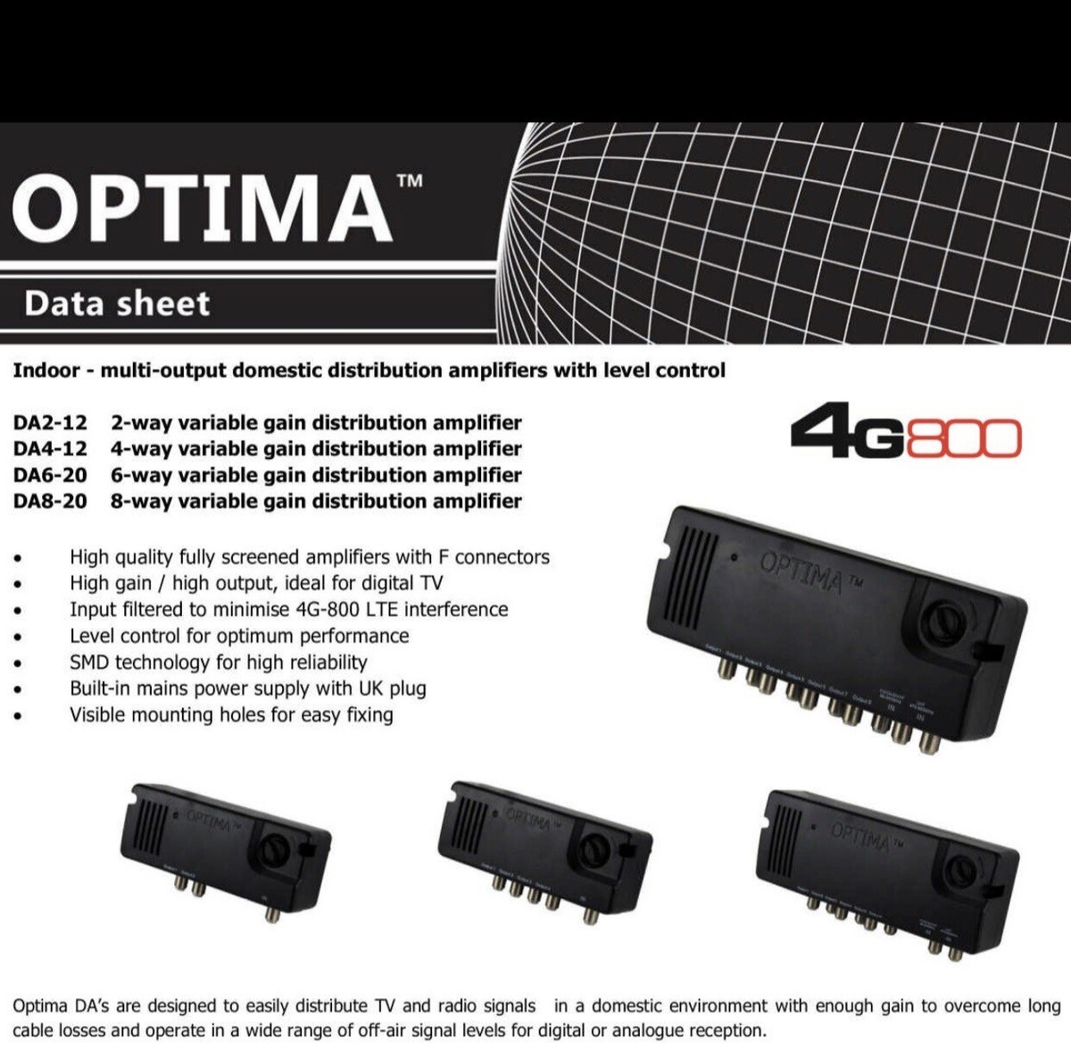 Tv Aerial 12 Way Tv Distribution Amplifier Distribution Amplifier