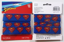 3 Yd. Package Marvel Superman 1 Inch Soft Polyester Grograin Ribbon CR-82