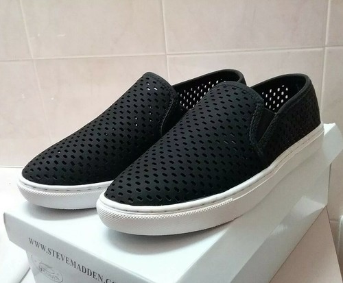 Steve Madden Womens Elouise Low Top Slip On Fashion Sneakers, Black, Size 7.5 - Picture 4 of 4