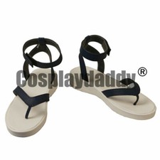 Kisatsutai Water Hashira Giyu Tomioka Cosplay Shoes Navy Blue Sandals Zori S008