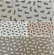 Chatham Glyn Sausage Dog,Linen Look Fabric for Curtain/ Upholstery/Cushion