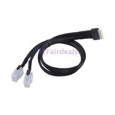 SFF-8654 8i 74pin PCI-E Ultraport Slimline SAS Slim 4.0 to Dual SFF-8087 Cable