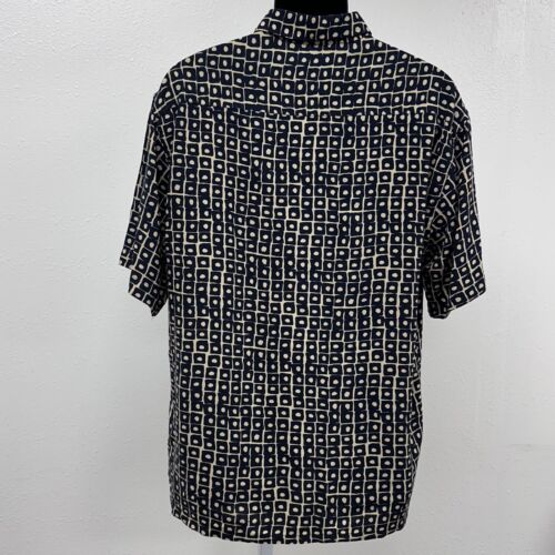Abstract Print Button Up Short Sleeve Shirt - Casual, Vacation , Beach- L - Picture 7 of 9