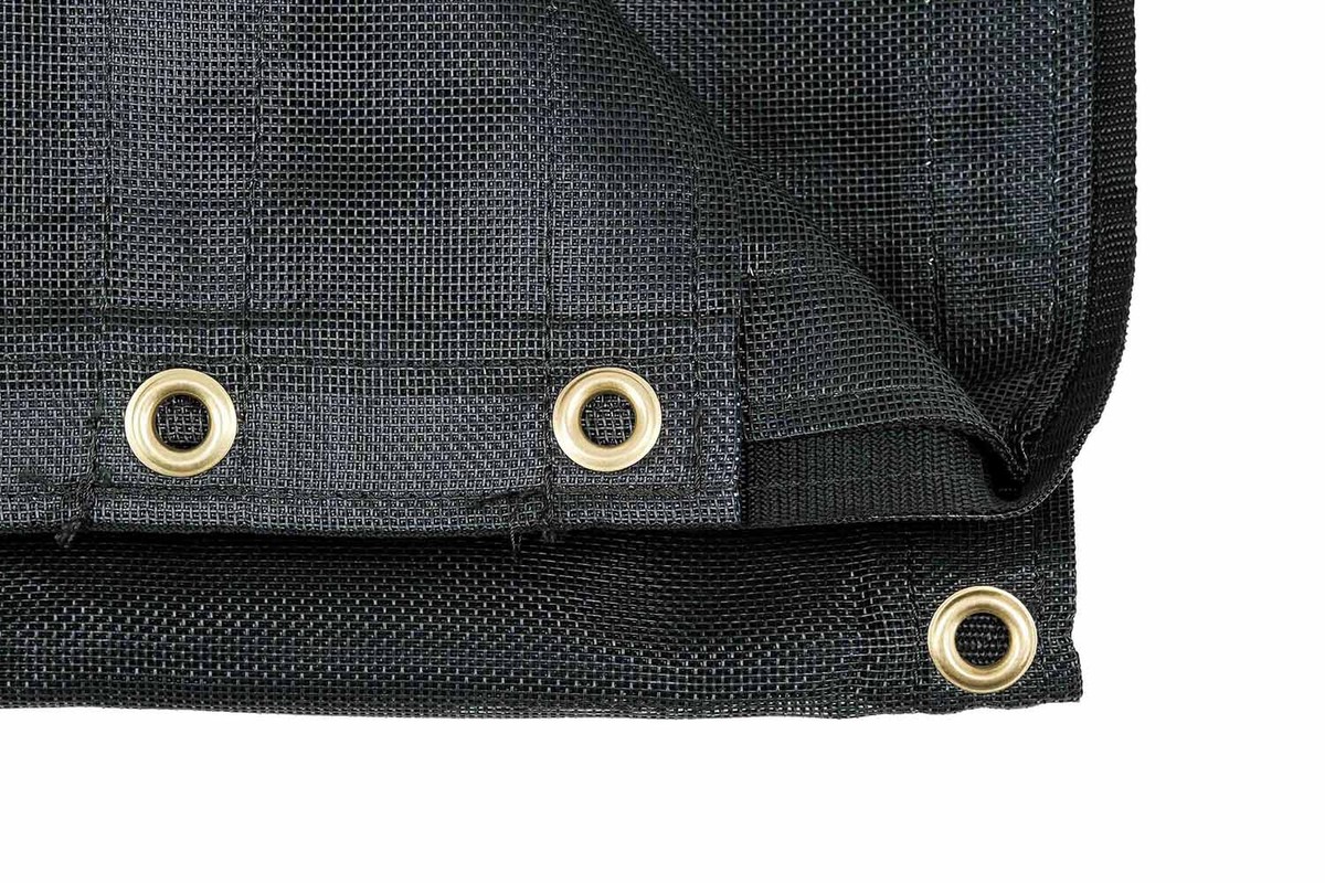 7' X 12' Dump Truck Tarp - Vinyl Coated Mesh With Double Pocket, 18oz Heavy Duty