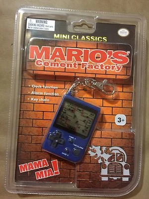 NEW Nintendo Mini Classics MARIO'S CEMENT FACTORY Keychain Video Game Watch NIP - Photo 1/4
