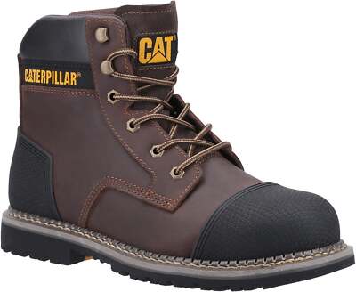Caterpillar Powerplant S3 Mens Safety Boots Leather Padded