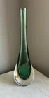 AMBER MURANO Glass TEARDROP Vase By FLAVIO POLI For Seguso Vetri d’Arte 60’s 14”
