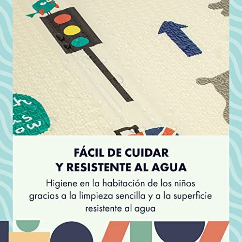 Alfombra de Juegos para bebés espesor 1 cm, plegable, antideslizante, - Imagen 4 de 7