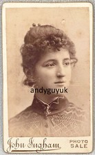 CDV JOHN INGHAM of SALE MANCHESTER LADY IN DRESS ANTIQUE PHOTO FASHION