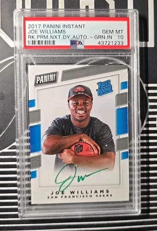 Joe Williams Panini Instant Rookie Premiere Next Day Autographs # Green Ink