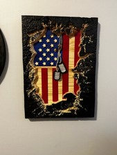 American Flag Dog tags 17"x12"x1.5"