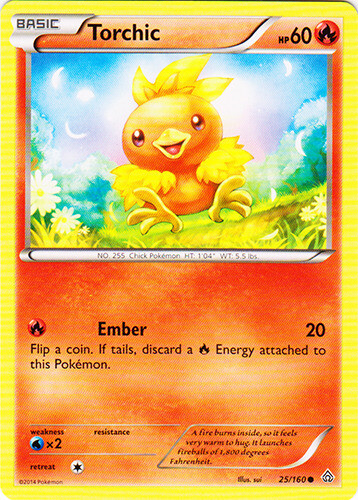 Torchic - 25/160 - Common x1 - Lightly Played - XY Primal Clash