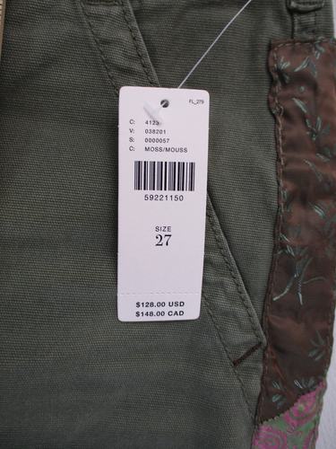 Anthropologie Women’s Wanderer Pants 27 Army Green Camo Side Stripe Bohemian - 第 9/13 張圖片