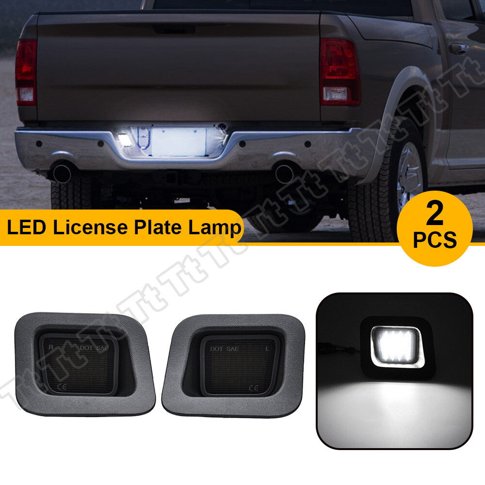 For 2003-18 Dodge Ram 1500 2500 3500 Smoked LED License Plate Rear