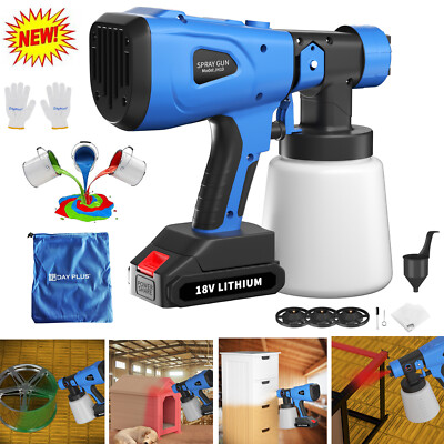 Li Akku Farbsprühsystem Set 1000ml Elektrische Farbspritzpistole Für Renovieren