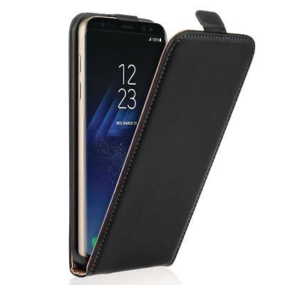 UK Luxus Echtleder Flip Case Cover für verschiedene Samsung Galaxy Handy