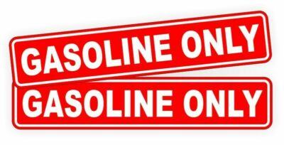#ad 2 GASOLINE ONLY Vinyl Stickers Decals Labels Safety Gas Fuel Truck USA $4.50