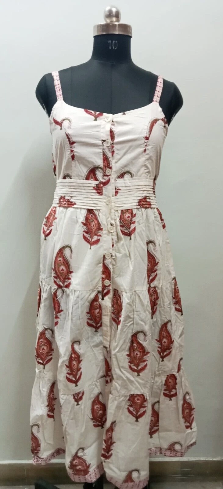 Indian block printed cotton dress women sleeveless fancy dress summer wear gown.
Opens in a new wind