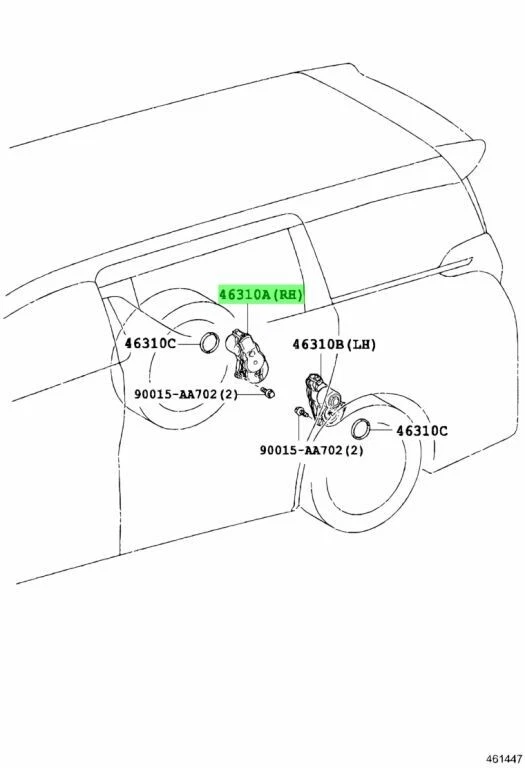 Conjunto de actuador de freno de estacionamiento OEM Toyota C-HR NGX50 ZYX10 Lexus NX300h 46310-78010 Foto 2 de 4