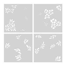 Hero Arts "COLOR LAYERING SUMMER BLOOMS" Stencils 4 pieces 6" x 6" 2023