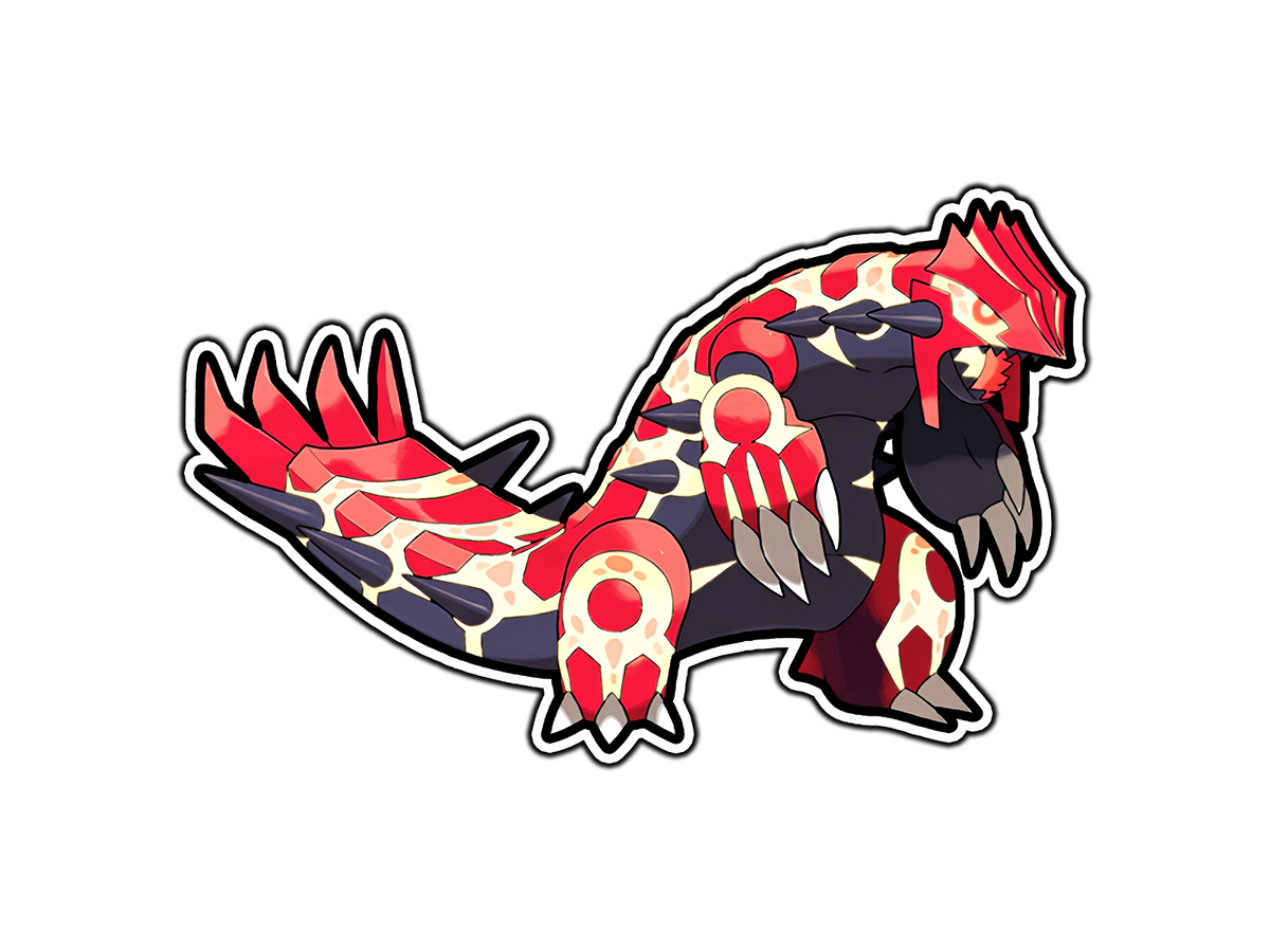 Primal Groudon Waterproof Vinyl Sticker Decal Die-Cut